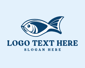 Blue Ocean Seafood Fish Logo