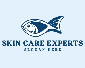 Blue Ocean Seafood Fish Logo