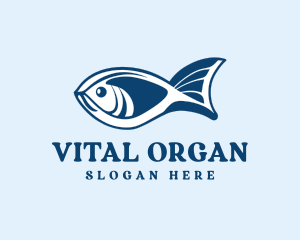 Blue Ocean Seafood Fish Logo