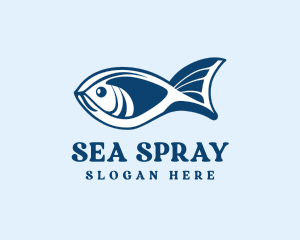 Blue Ocean Seafood Fish logo design