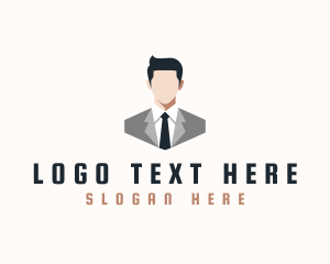 Formal - Corporate Man Suit Tie logo design