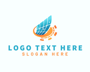 Renewable - Solar Panel Energy Technology logo design