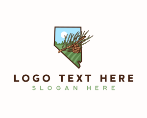 Forest - Nevada Pinyon Pine Tree logo design