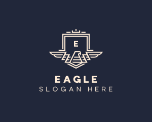 Eagle Shield Crest logo design