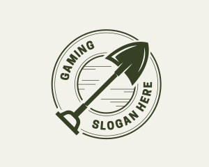 Landscaping Shovel Tool Logo