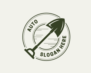 Landscaping Shovel Tool logo design