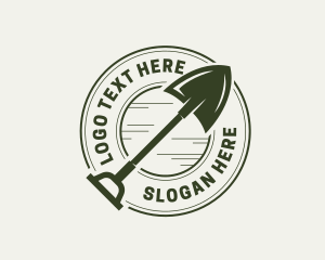 Landscaping Shovel Tool logo design