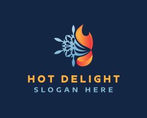 Hot Cold Temperature logo design