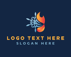 Warm - Hot Cold Temperature logo design