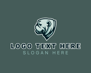 Pet Animal Bulldog logo design