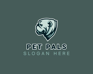 Pet Animal Bulldog logo design