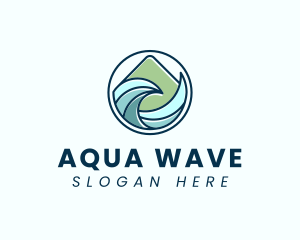 Natural Mountain Waves logo design