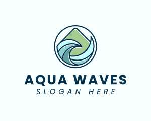 Natural Mountain Waves logo design