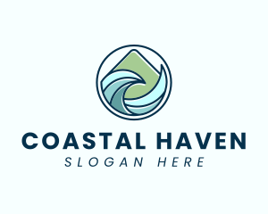 Natural Mountain Waves logo design