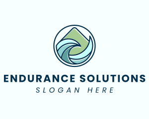 Natural Mountain Waves logo design