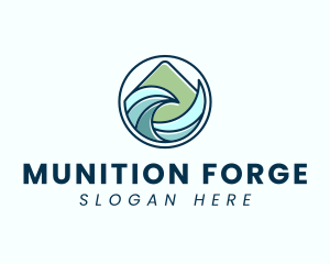 Natural Mountain Waves logo design