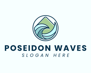 Natural Mountain Waves logo design