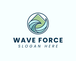 Natural Mountain Waves logo design