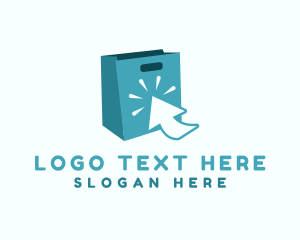 Bag - Online Shopping Cursor logo design