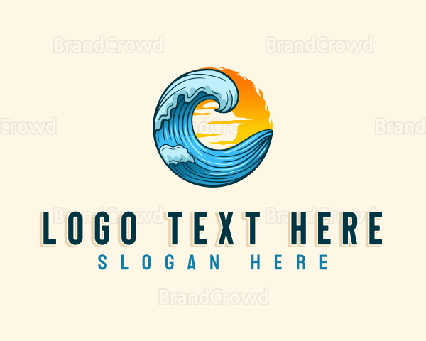 Ocean Beach Wave Logo