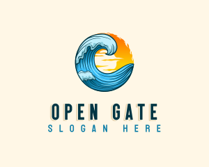 Gateway - Ocean Beach Wave logo design