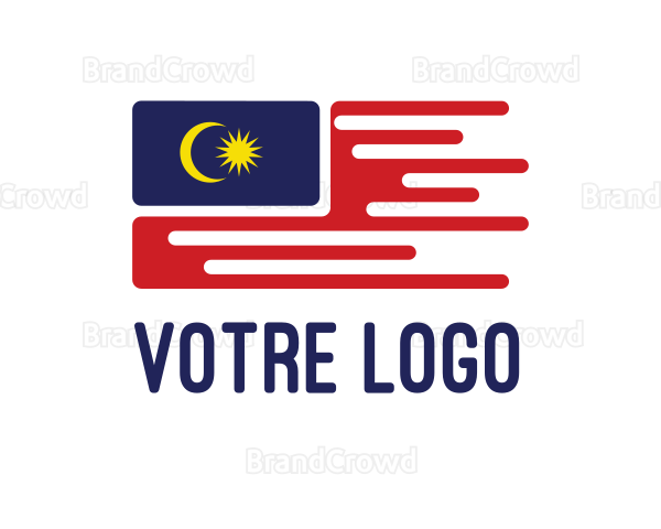 Flying Malaysian Flag Logo