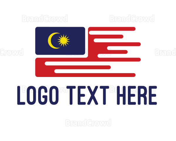 Flying Malaysian Flag Logo
