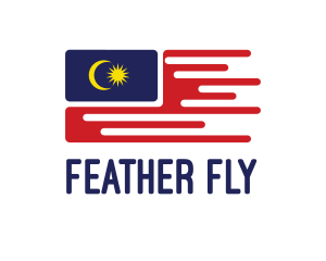 Flying Malaysian Flag logo design