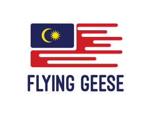 Flying Malaysian Flag logo design