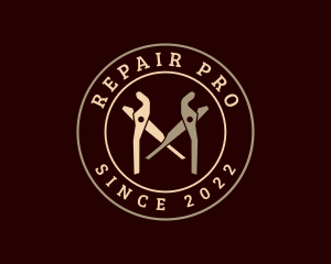 Plumbing Repair Pliers logo design