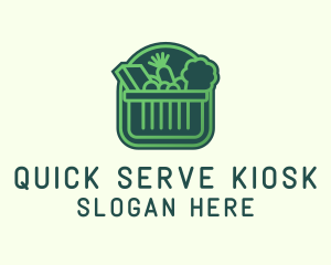 Kiosk - Green Healthy Grocery logo design
