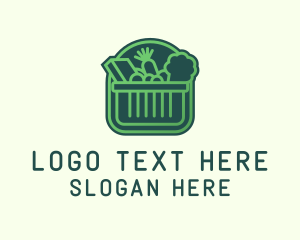 Kiosk - Green Healthy Grocery logo design