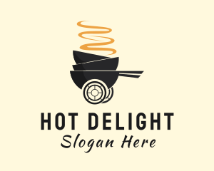 Hot Soup Bowl Delivery logo design