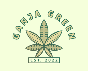 Ganja - Recreational Drug Marijuana logo design