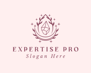 Crystal Gemstone Accessory logo design