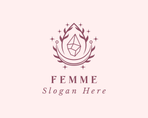 Crystal Gemstone Accessory logo design