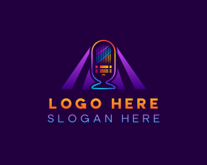 Studio - Podcast Microphone Entertainment logo design