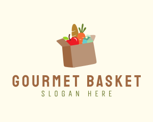 Hamper - Grocery Shopping Box logo design