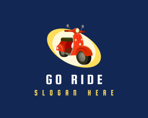 Scooter Motorcycle Ride logo design