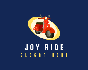 Scooter Motorcycle Ride logo design