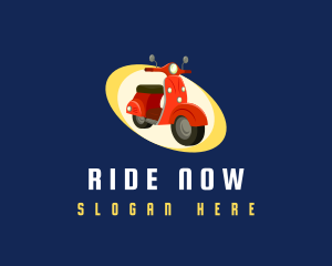 Scooter Motorcycle Ride logo design