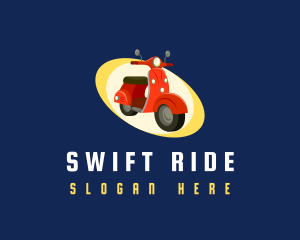 Scooter Motorcycle Ride logo design