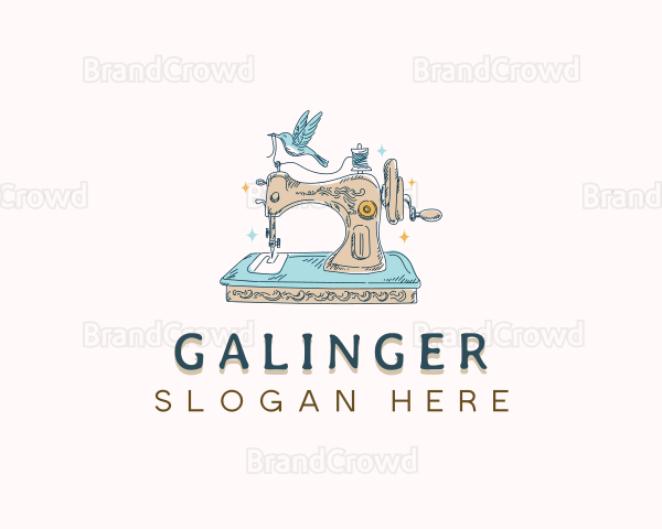 Vintage Sewing Machine Logo