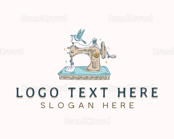 Vintage Sewing Machine Logo