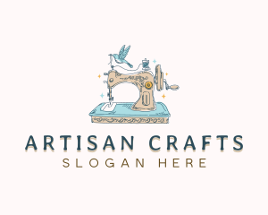 Crafts - Vintage Sewing Machine logo design