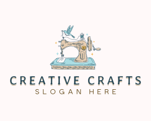 Crafts - Vintage Sewing Machine logo design