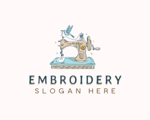 Vintage Sewing Machine logo design