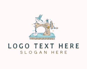 Embroidery - Vintage Sewing Machine logo design