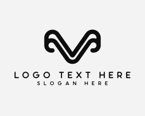 Entertainment - Modern Digital Curve logo design