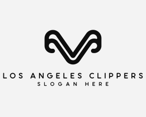 Modern Digital Curve logo design